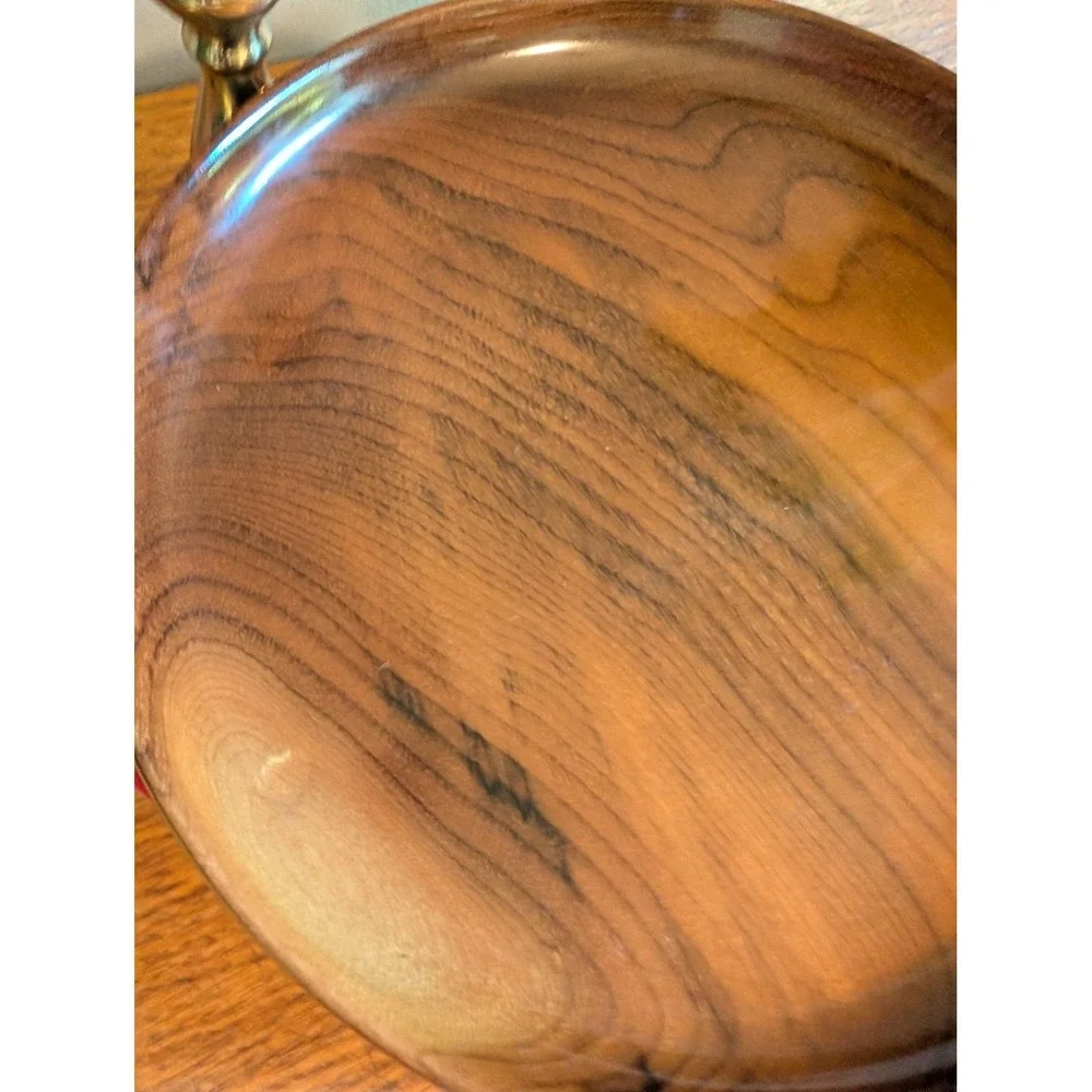 Vintage 1960s Oregon Myrtlewood Plate Handcrafted Mid Century Modern Dish‎ 8.5